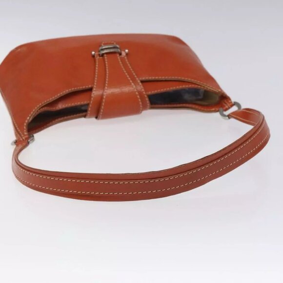 CELINE Shoulder Bag Leather Orange Auth EC246 - Picture 8 of 16